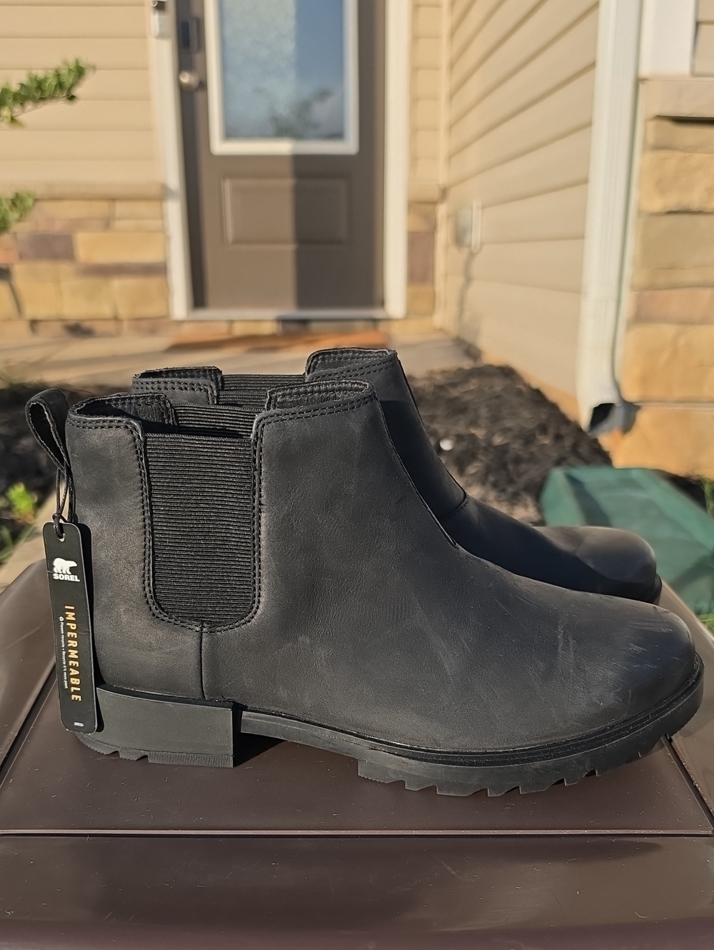 Sorel Womens Size 8.5 Black Chelsea Ankle Boots